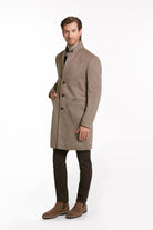 Slim Fit Cachet Notch Lapel Mink Overcoat - SAYKI