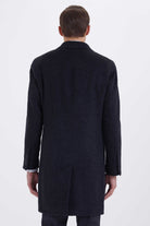 Slim Fit Cachet Wool Blend Charcoal Overcoat Charcoal - MIB