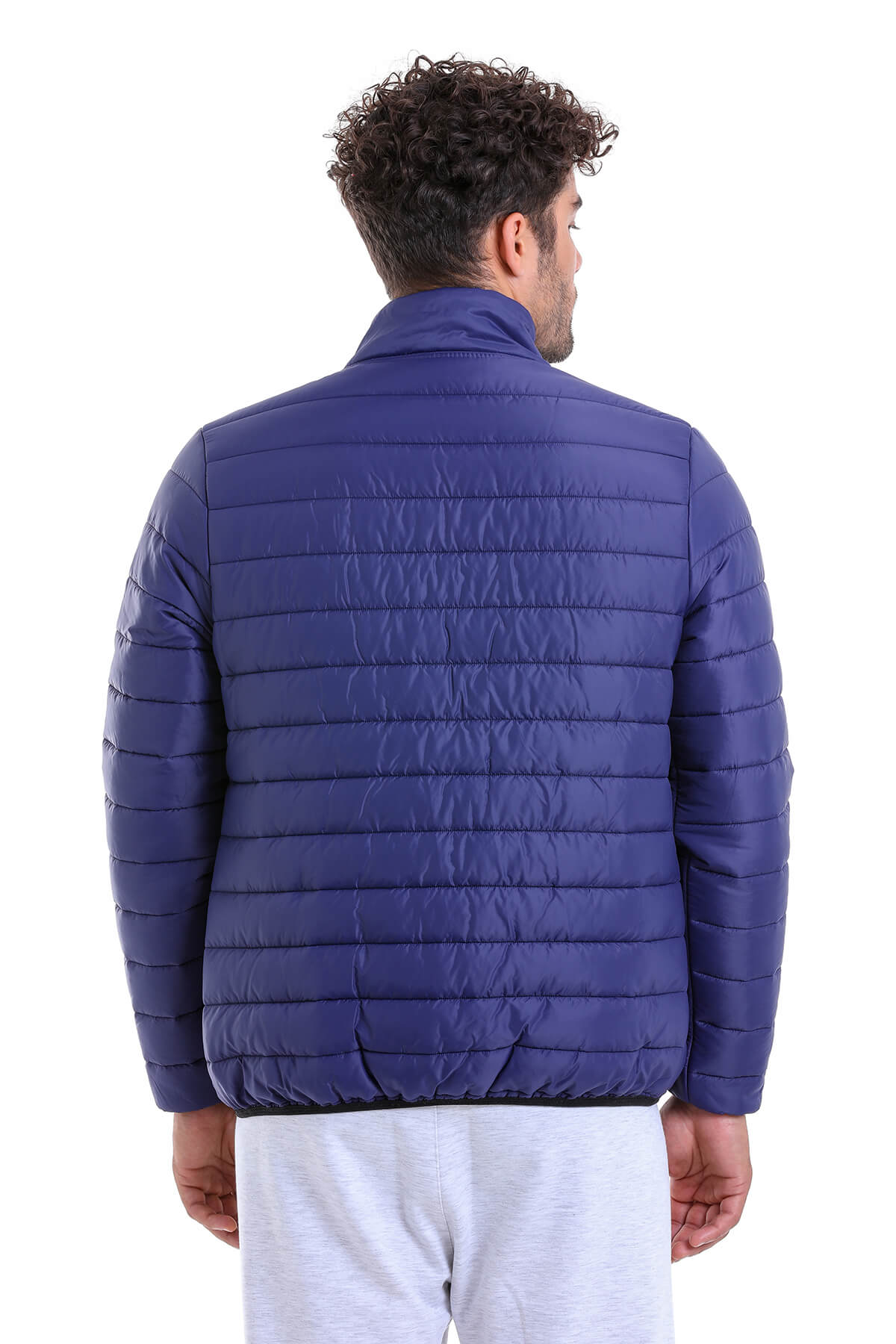 Slim Fit Ceasar Light Navy Padded Coat - SAYKI