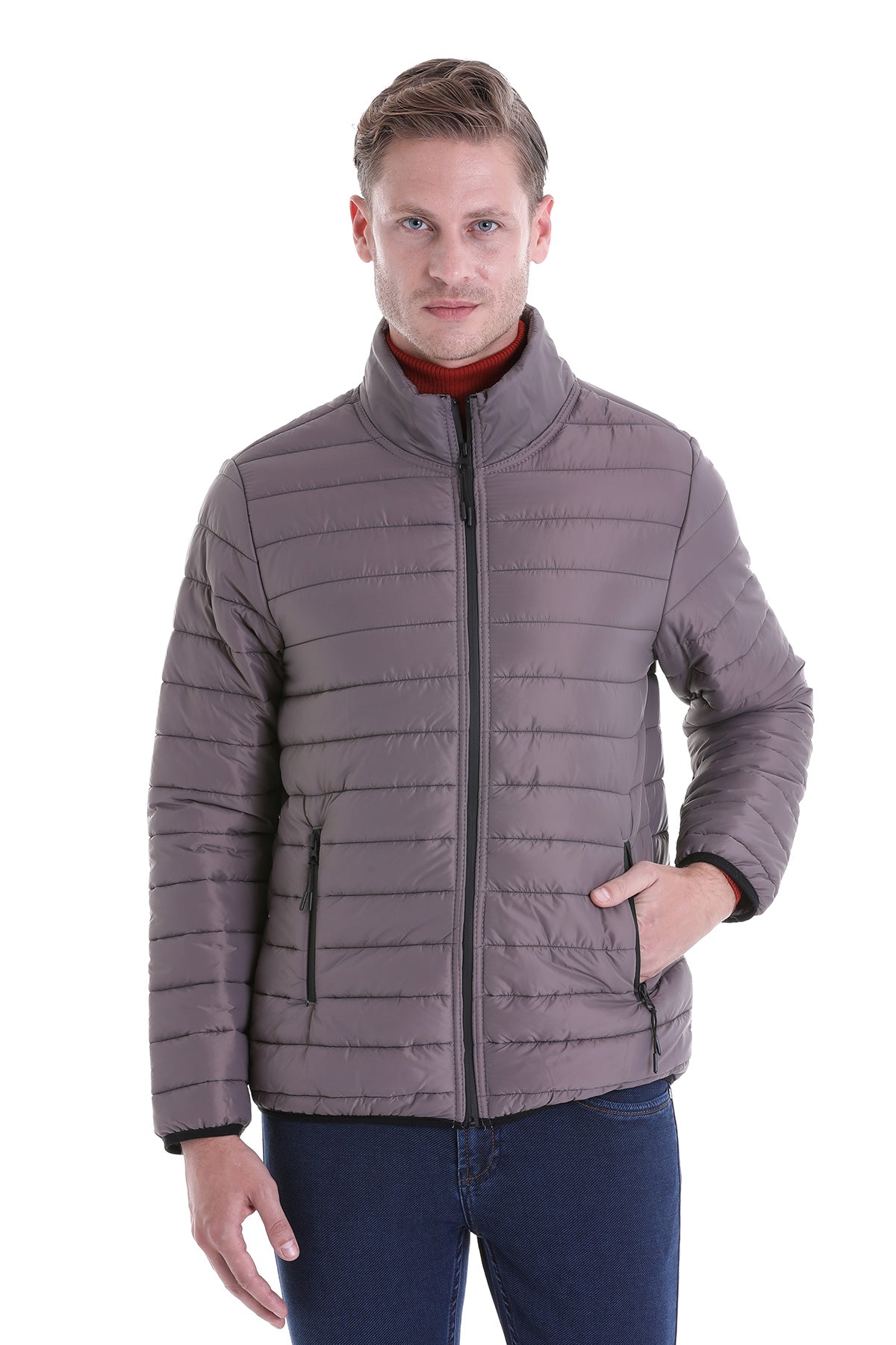 Slim Fit Ceasar Mink Padded Coat - SAYKI