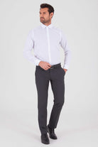 Slim Fit Charcoal Low Waist Dress Pants - MIB