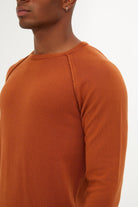 Slim Fit Cinnamon Cotton Blend Crewneck Sweater - MIB