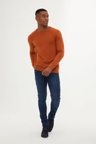 Slim Fit Cinnamon Cotton Blend Crewneck Sweater - MIB