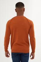 Slim Fit Cinnamon Cotton Blend Crewneck Sweater - MIB