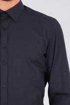 Slim Fit Cotton Black Dress Shirt - MIB