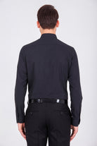 Slim Fit Cotton Black Dress Shirt - MIB