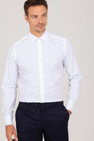 Slim Fit Cotton French Cuff White Dress Shirt - MIB