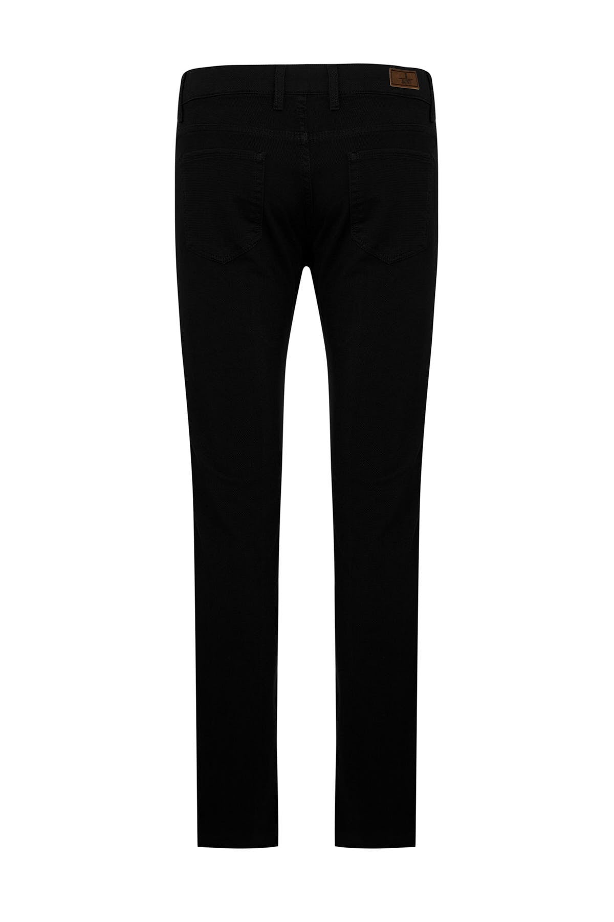 Slim Fit Cotton Low Waist Black Casual Pants - MIB