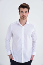 Slim Fit Cotton White Casual Shirt - MIB