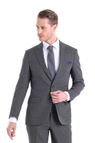 Slim Fit Dark Navy Peak Lapel Classic Suit - MIB