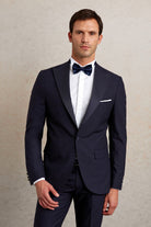 Slim Fit Dark Navy Release Peak Lapel Classic Tuxedo - MIB