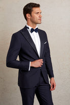 Slim Fit Dark Navy Release Peak Lapel Classic Tuxedo - MIB