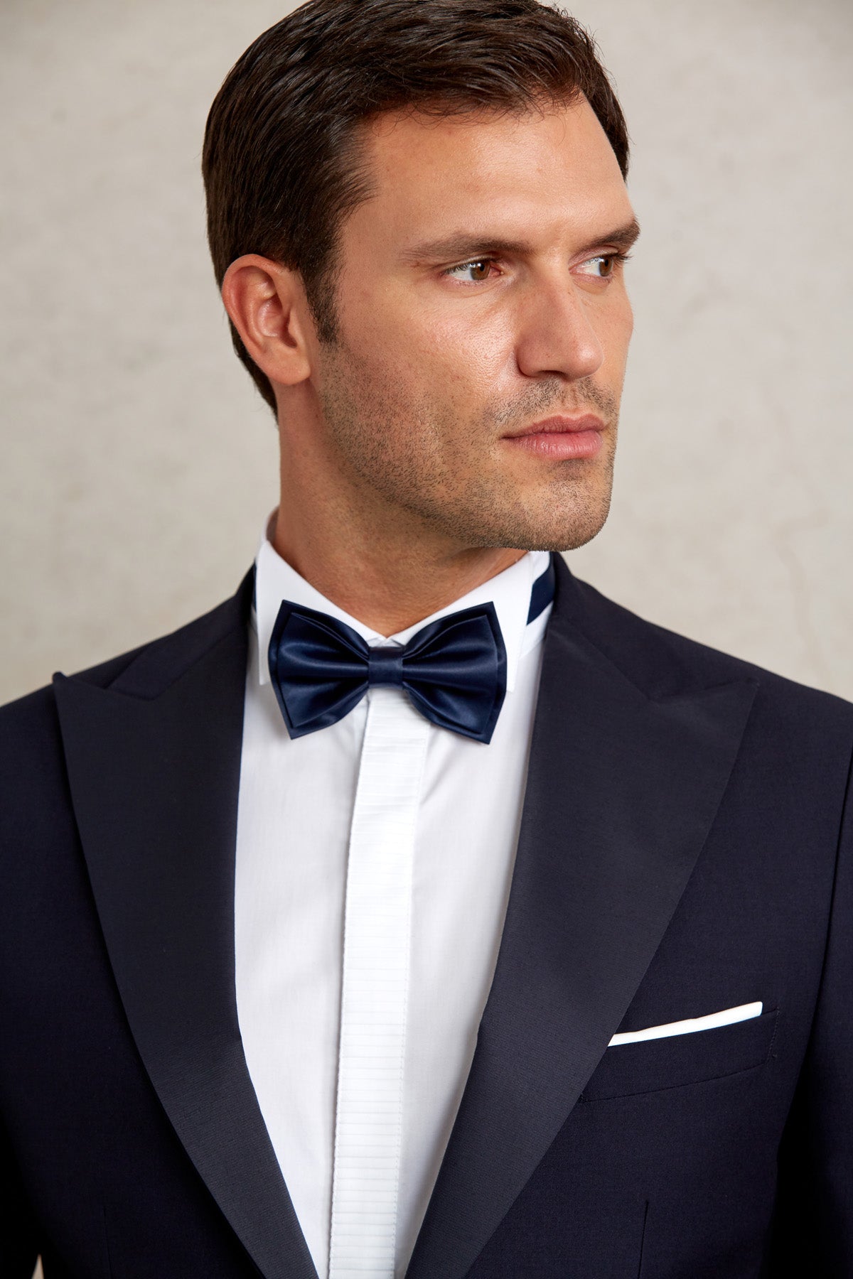 Slim Fit Dark Navy Release Peak Lapel Classic Tuxedo - MIB