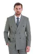 Slim Fit Double Breasted Mink Classic Suit - MIB