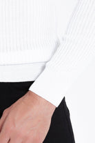 Slim Fit Ecru Turtleneck Sweater - SAYKI