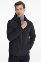 Slim Fit Fleece Apollo Charcoal Hooded Coat - SAYKI