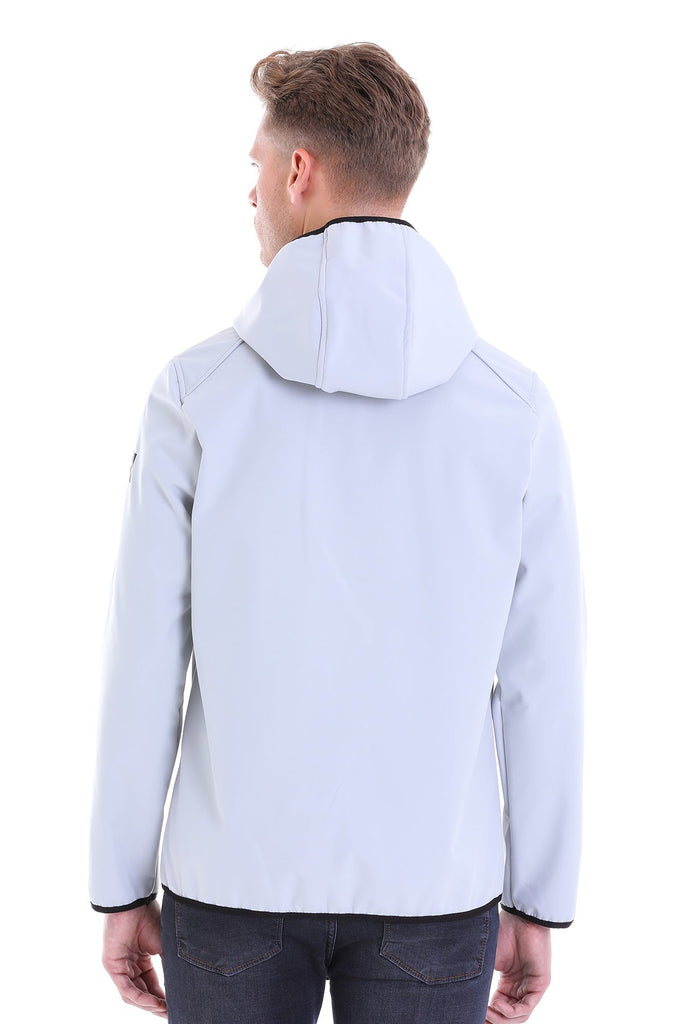 Slim Fit Fleece Apollo Hooded Navy Coat - MIB