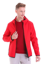 Slim Fit Fleece Apollo Hooded Navy Coat Red - MIB