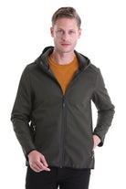 Slim Fit Fleece Apollo Khaki Hooded Coat - SAYKI