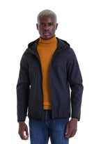 Slim Fit Fleece Apollo Navy Hooded Coat - MIB