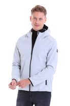 Slim Fit Fleece Apollo Stone Hooded Coat - MIB