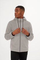 Slim Fit Fleece Polar Casual Light Gray Hooded Coat - MIB