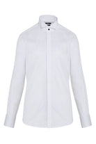 Slim Fit French Cuff 100% Cotton Plain White Tuxedo Shirt