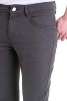 Slim Fit Gray 5 Pocket Low Waist Cotton Casual Pants - MIB