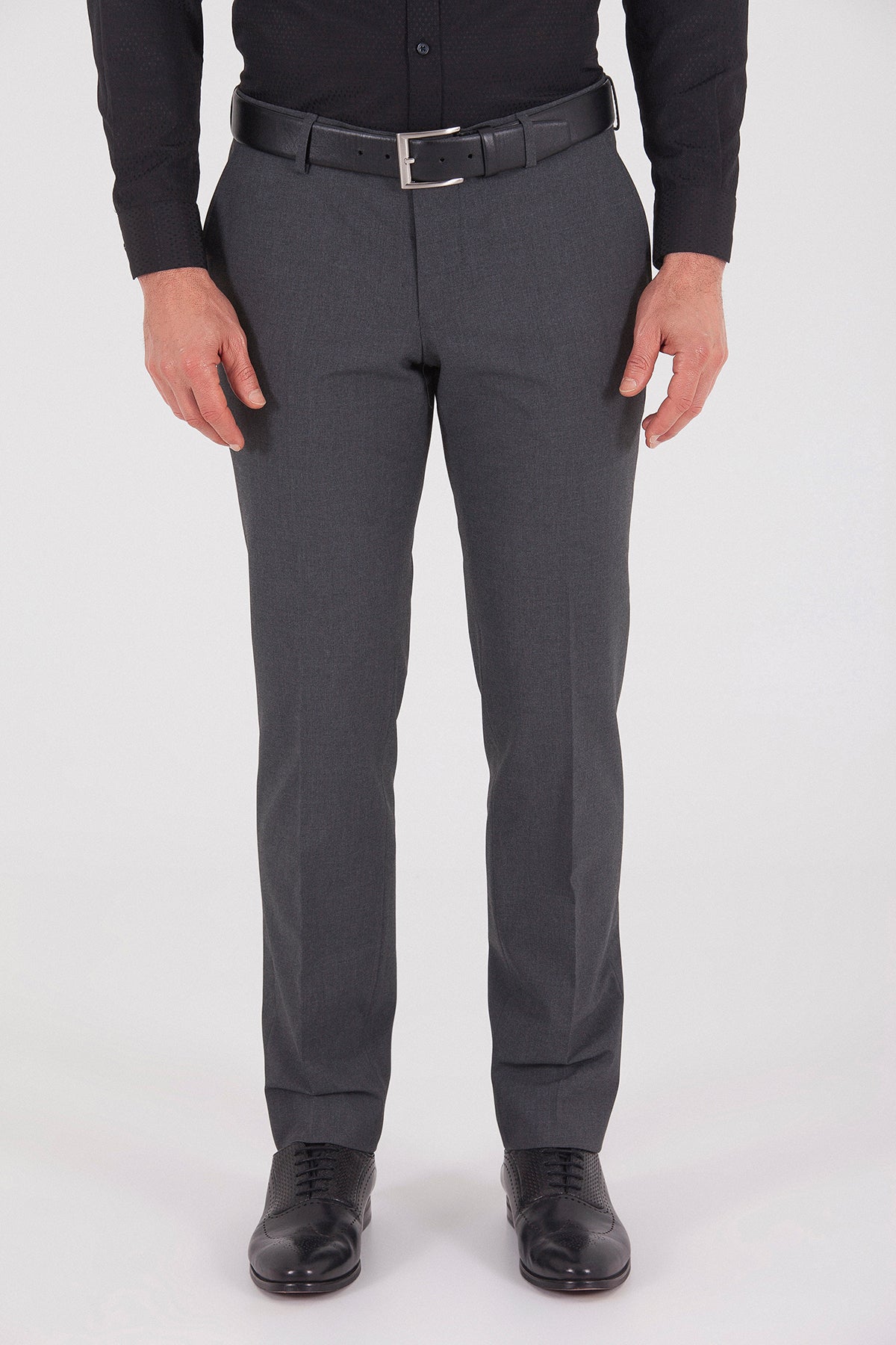 Slim Fit Gray Low Waist Dress Pants - MIB