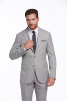 Slim Fit Gray Peak Lapel Classic Suit - MIB