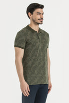 Slim Fit Khaki - Beige Patterned Polo T-Shirt - MIB