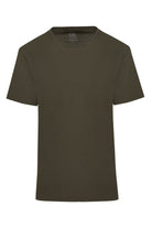 Slim Fit Khaki Cotton Crew Neck T-Shirt - MIB