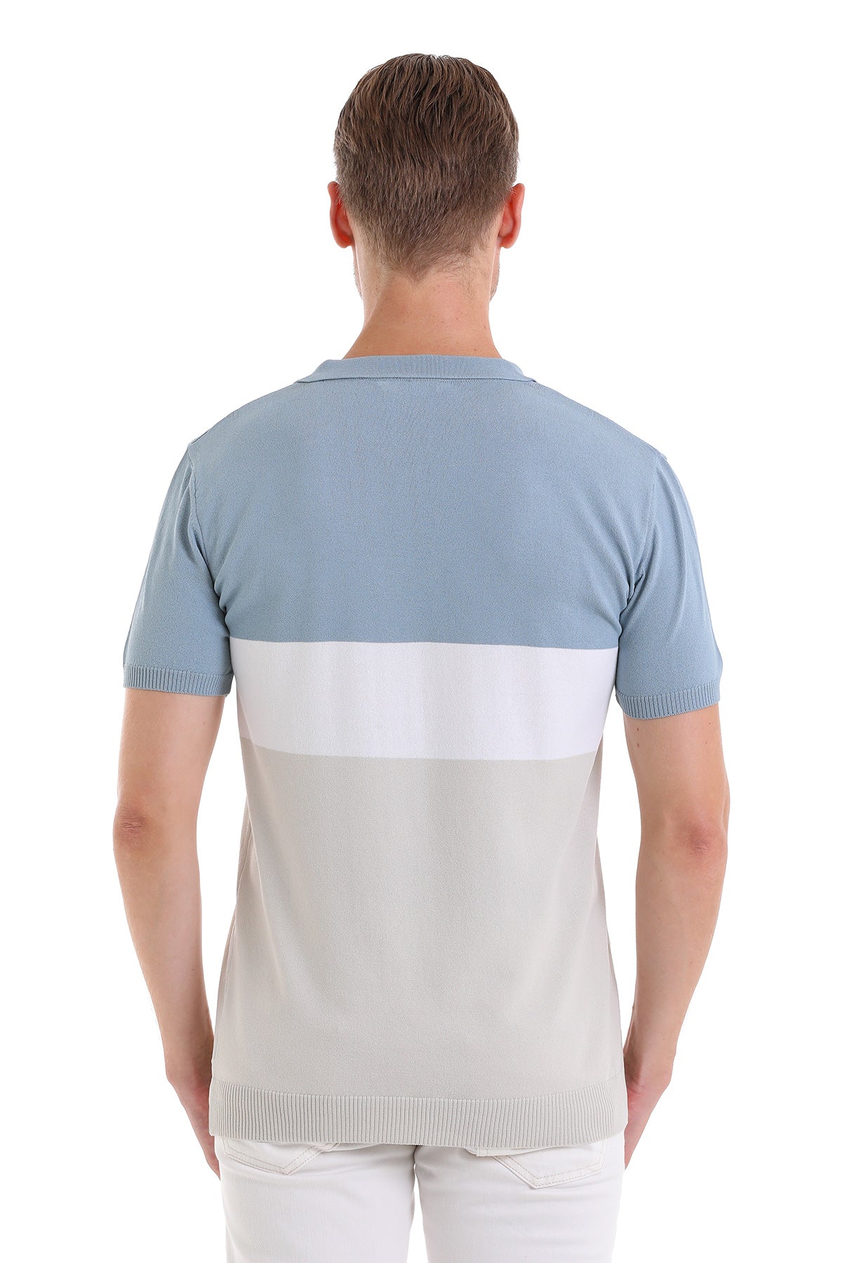 Slim Fit Light Blue Polo T-Shirt - MIB