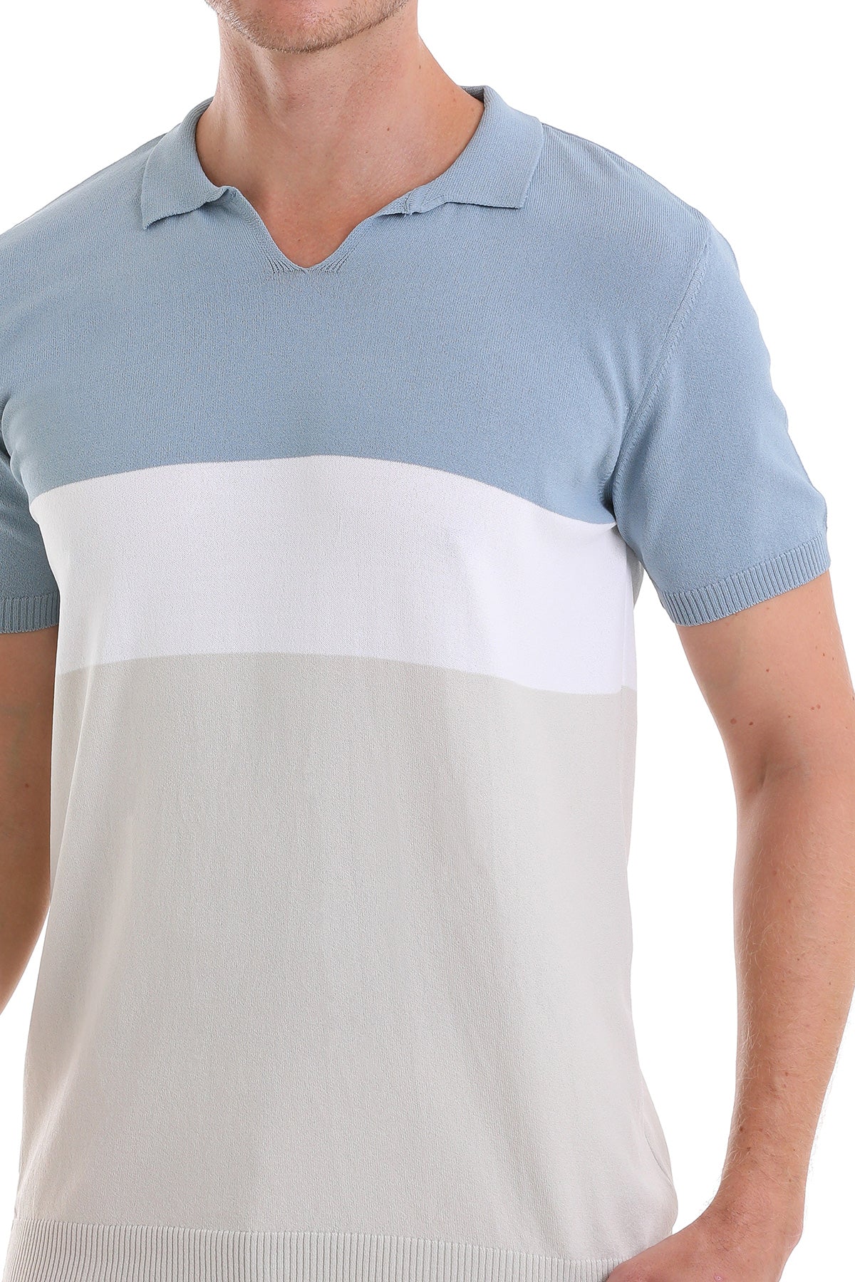 Slim Fit Light Blue Polo T-Shirt - MIB