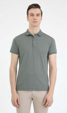 Slim Fit Light Khaki - White Polo T-Shirt - MIB