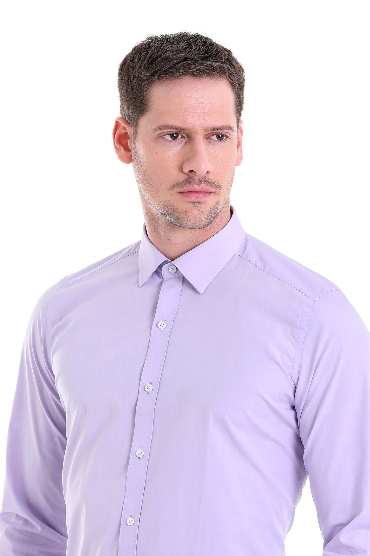 Slim Fit Lilac Cotton Dress Shirt - MIB