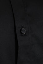 Slim Fit Long Sleeve 100% Cotton Black Dress Shirt - MIB