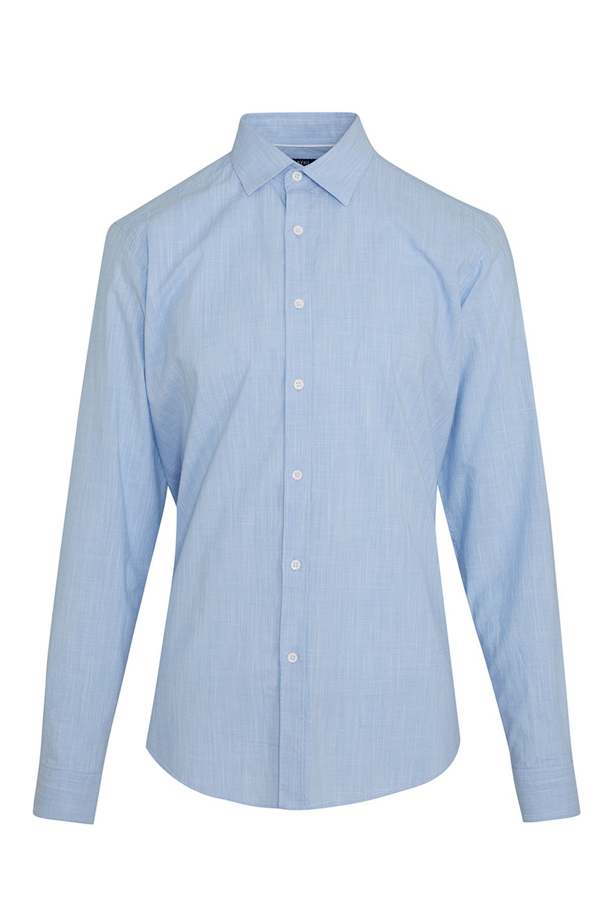 Slim Fit Long Sleeve 100% Cotton Light Blue Dress Shirt