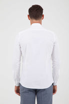 Slim Fit Long Sleeve 100% Cotton White Dress Shirt - MIB