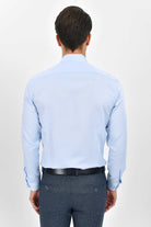 Slim Fit Long Sleeve Cotton Blend Blue Dress Shirt - MIB