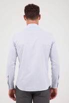 Slim Fit Long Sleeve Cotton Blend Navy Dress Shirt - MIB