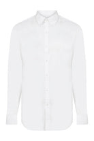 Slim Fit Long Sleeve Cotton Blend White Casual Shirt - MIB