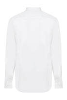 Slim Fit Long Sleeve Cotton Blend White Casual Shirt - MIB