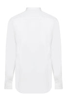 Slim Fit Long Sleeve Cotton Blend White Casual Shirt - MIB