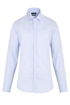 Slim Fit Long Sleeve Cotton Light Blue Dress Shirt - MIB