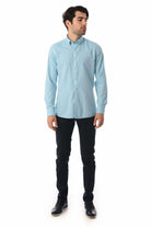 Slim Fit Long Sleeve Cotton Mint Casual Shirt - MIB