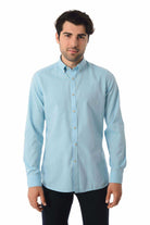 Slim Fit Long Sleeve Cotton Mint Casual Shirt - MIB