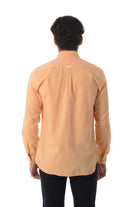 Slim Fit Long Sleeve Cotton Orange Casual Shirt - MIB