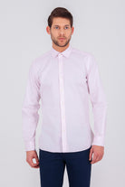 Slim Fit Long Sleeve Cotton Pink Casual Shirt - MIB