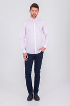 Slim Fit Long Sleeve Cotton Pink Casual Shirt - MIB